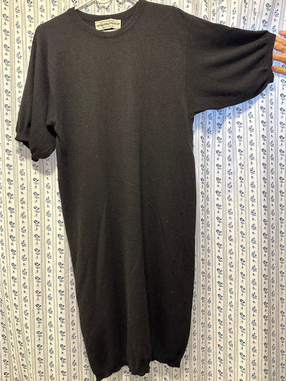 Vintage Michael Kors for Lyle and Scott Black Cashmere Sweater dress